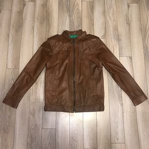Camel Brown Leather Jacket